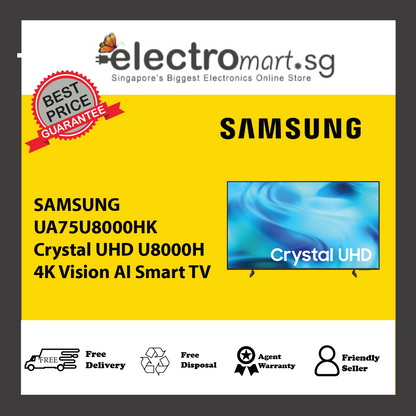 SAMSUNG UA75U8000HK Crystal UHD U8000H 4K Vision AI Smart TV 75inch