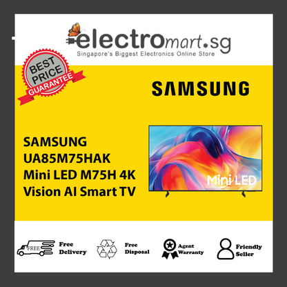 SAMSUNG UA85M75HAK Mini LED M75H 4K Vision AI Smart TV 85inch