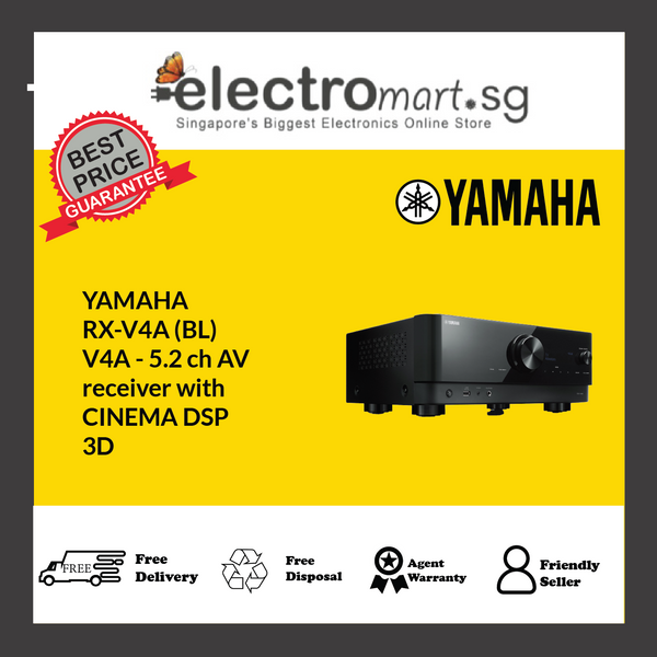 YAMAHA RX-V4A (BL) V4A - 5.2 ch AV  receiver with  CINEMA DSP  3D