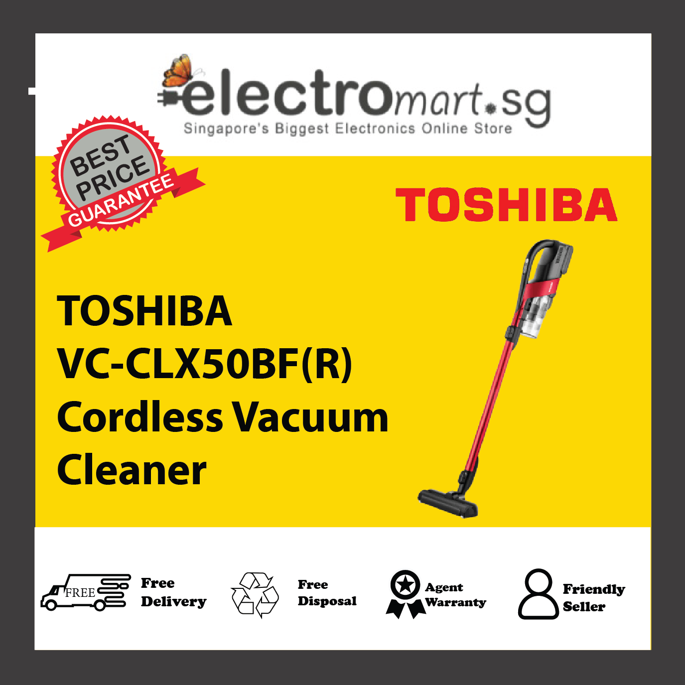 TOSHIBA VC-CLX50BF(R) Cordless Vacuum Cleaner
