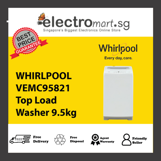 WHIRLPOOL VEMC95821 Top Load Washer 9.5kg