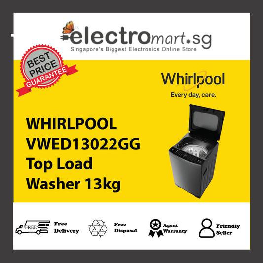WHIRLPOOL VWED13022GG Top Load Washer 13kg