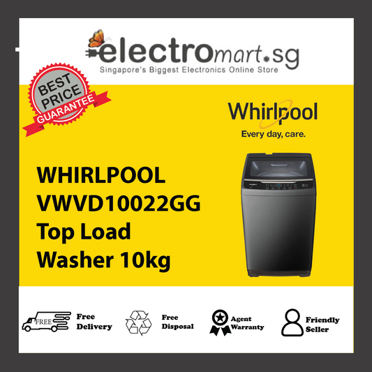 WHIRLPOOL VWVD10022GG Top Load Washer 10kg