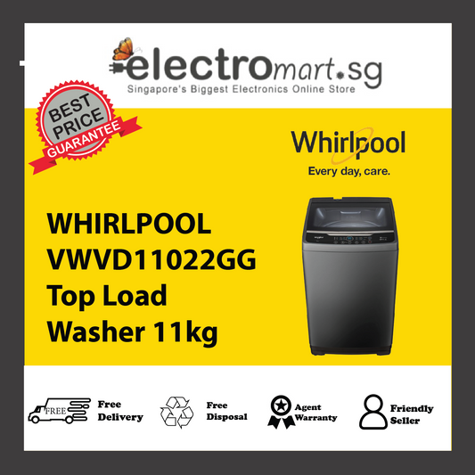 WHIRLPOOL VWVD11022GG Top Load Washer 11kg