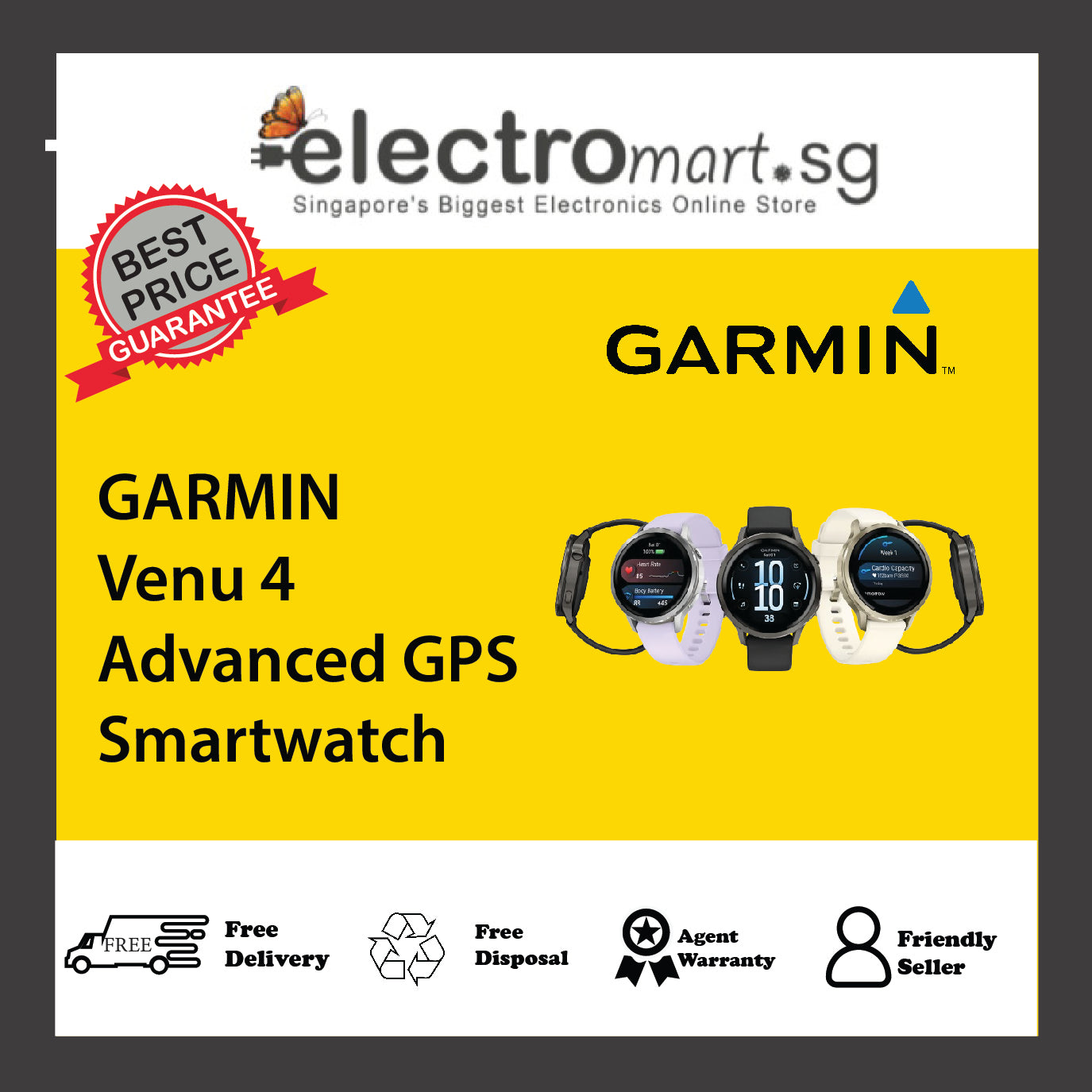 GARMIN Venu 4 Advanced GPS Smartwatch