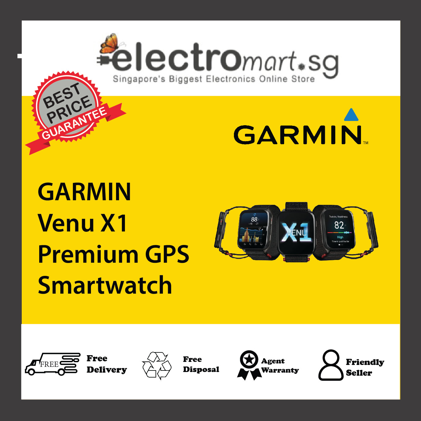 GARMIN Venu X1 Premium GPS Smartwatch