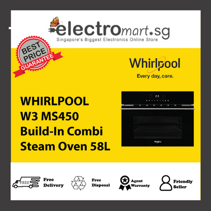 WHIRLPOOL W3 MS450 Build-In Combi Steam Oven 58L