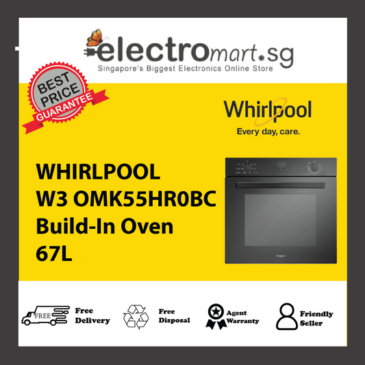 WHIRLPOOL W3 OMK55HR0BC Build-In Oven 67L