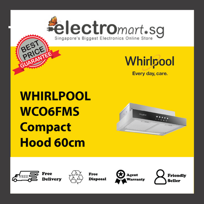 WHIRLPOOL WCO6FMS Compact  Hood 60cm
