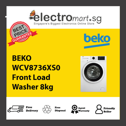 BEKO WCV8736XS0 Front Load Washer 8kg