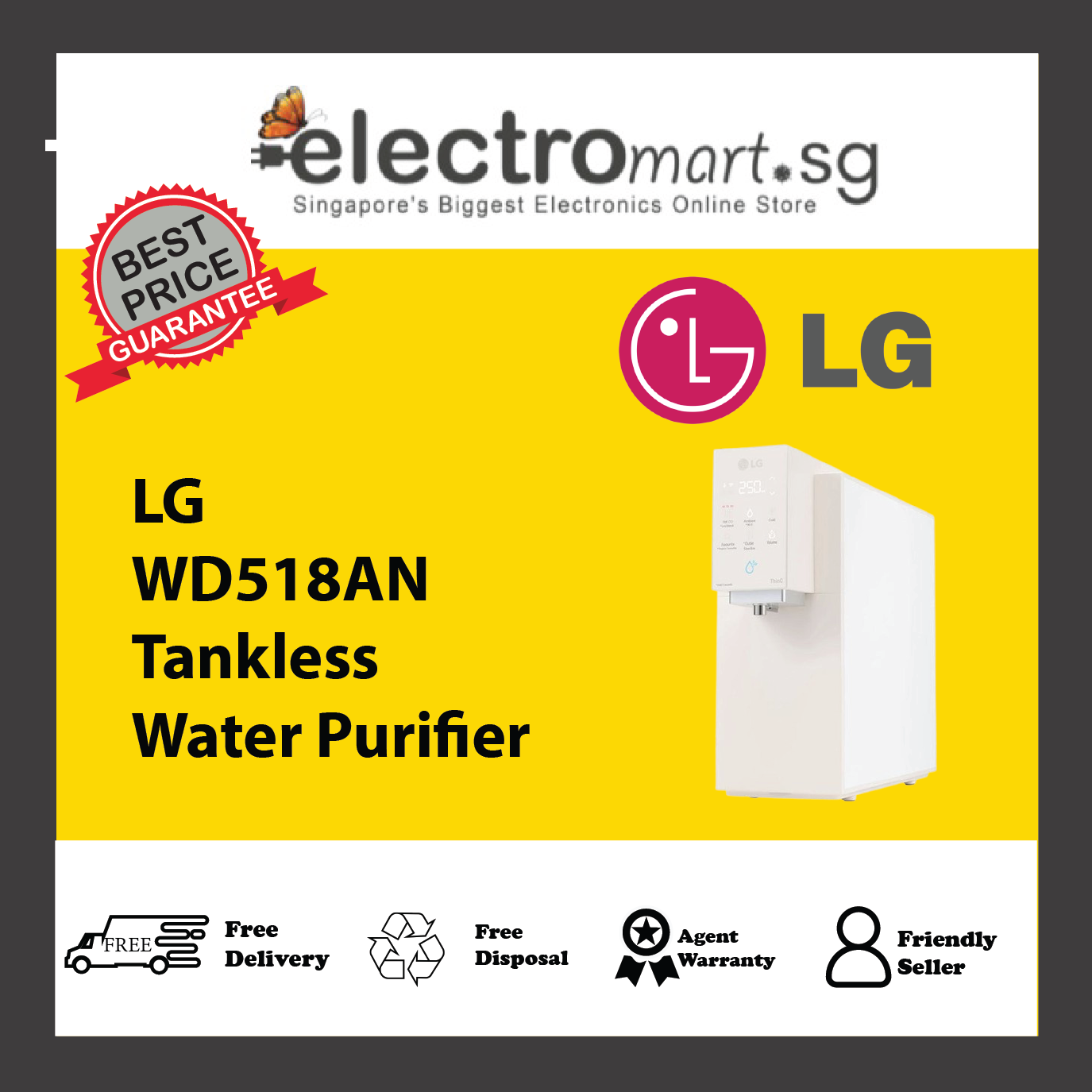 LG WD518AN Tankless Water Purifier