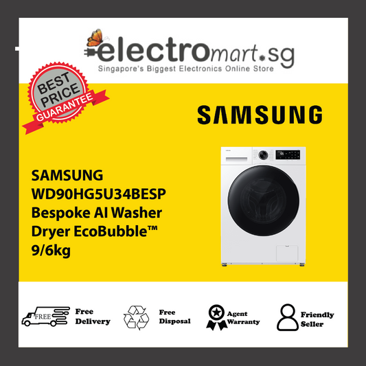 SAMSUNG WD90HG5U34BESP Bespoke AI Washer Dryer EcoBubble™ 9/6kg