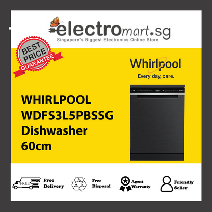 WHIRLPOOL WDFS3L5PBSSG Dishwasher 60cm