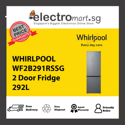 WHIRLPOOL WF2B291RSSG 2 Door Fridge 292L