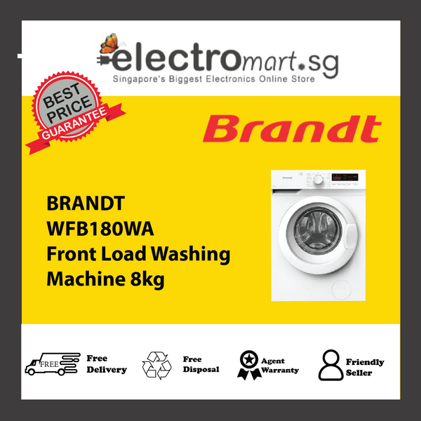 BRANDT WFB180WA  Front Load Washing  Machine 8kg