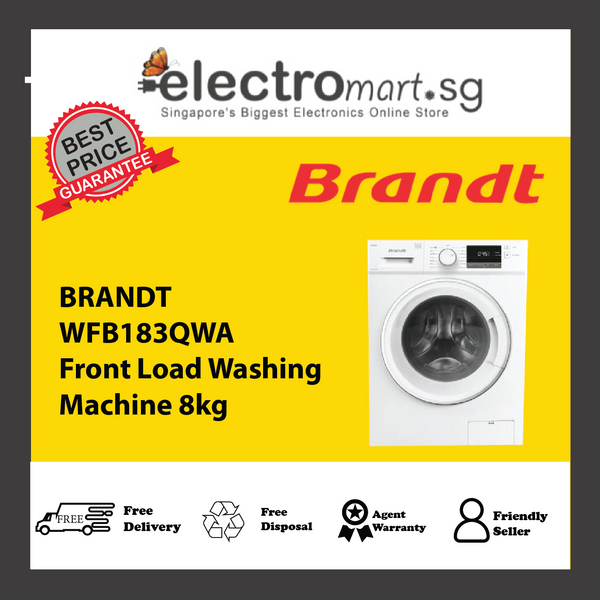 BRANDT WFB183QWA Front Load Washing  Machine 8kg