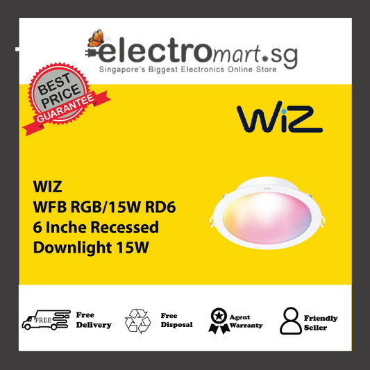 WIZ WFB RGB/15W RD6 6 Inche Recessed Downlight 15W