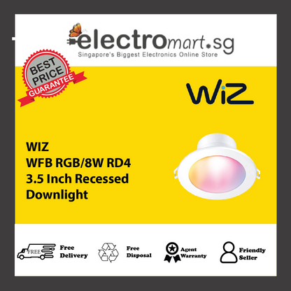 WIZ WFB RGB/8W RD4 3.5 Inch Recessed Downlight