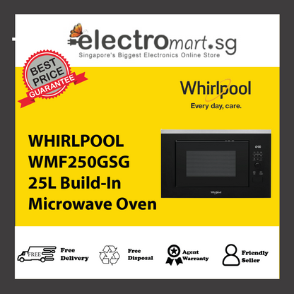 WHIRLPOOL WMF250GSG 25L Build-In Microwave Oven
