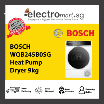 BOSCH WQB245B0SG Series 8 Heat Pump Dryer 9kg