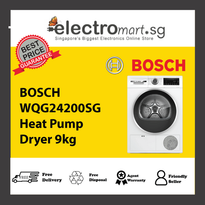BOSCH WQG24200SG Series 6 Heat Pump Dryer 9kg