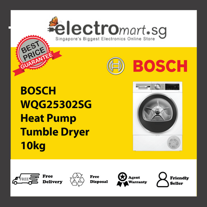 BOSCH WQG25302SG Heat Pump Tumble Dryer 10kg