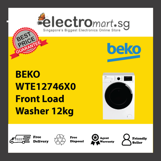 BEKO WTE12746X0 Front Load Washer 12kg