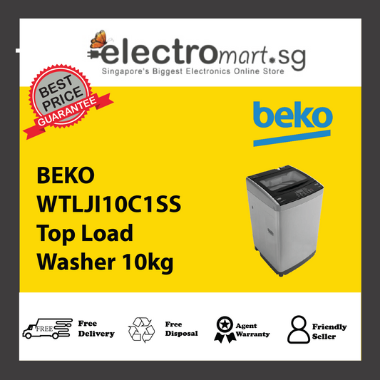 BEKO WTLJI10C1SS Top Load Washer 10kg