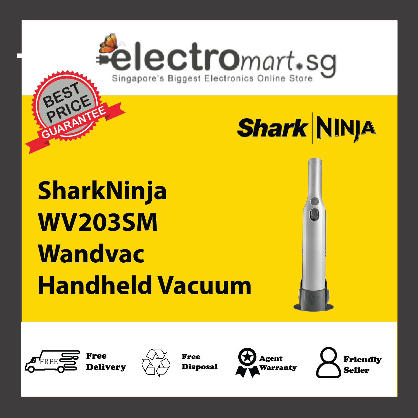 SharkNinja WV203SM Wandvac Handheld Vacuum