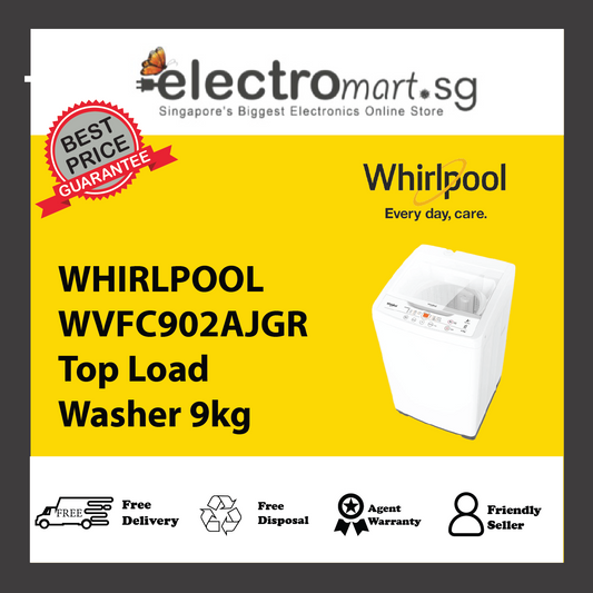 WHIRLPOOL WVFC902AJGR Top Load Washer 9kg