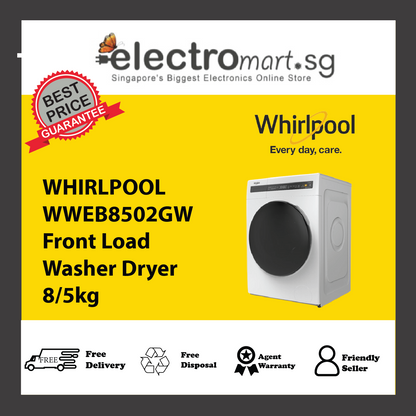 WHIRLPOOL WWEB8502GW Front Load Washer Dryer 8/5kg