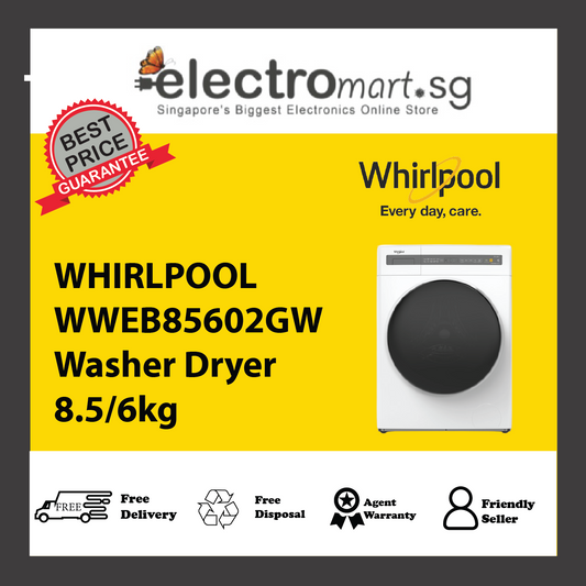 WHIRLPOOL WWEB85602GW Washer Dryer 8.5/6kg