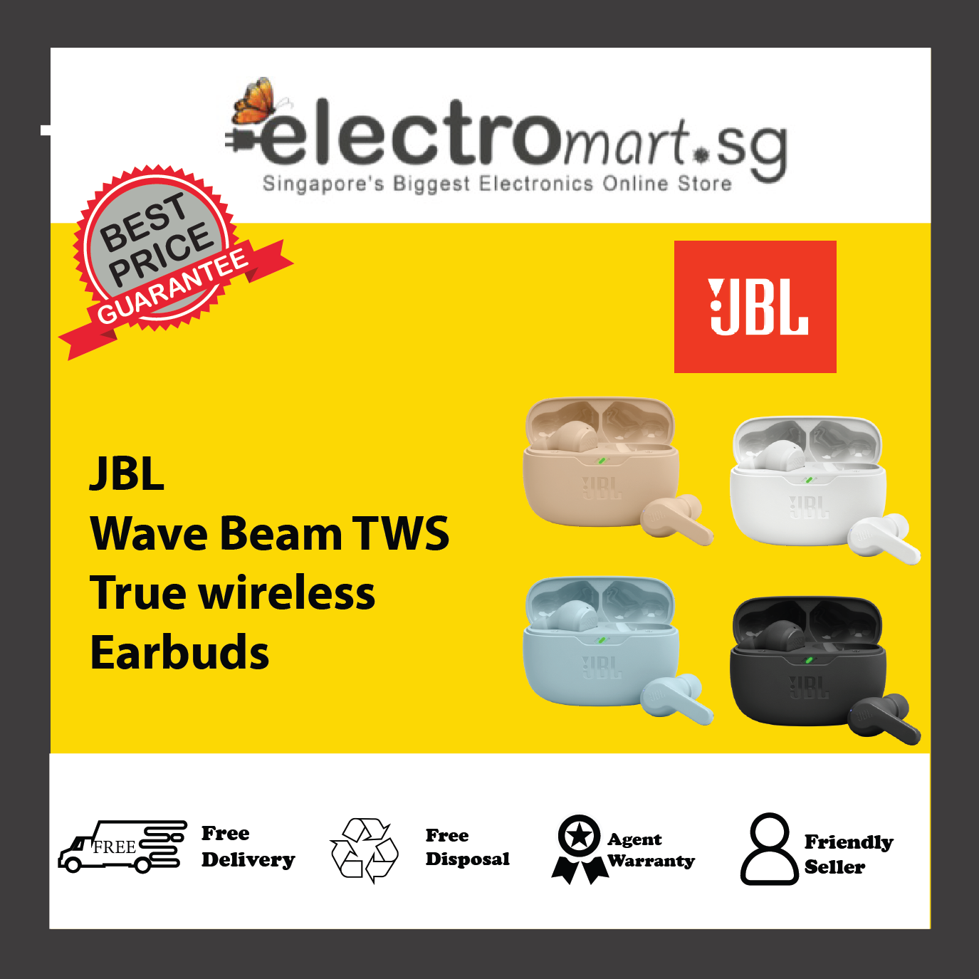 JBL Wave Beam TWS True wireless Earbuds