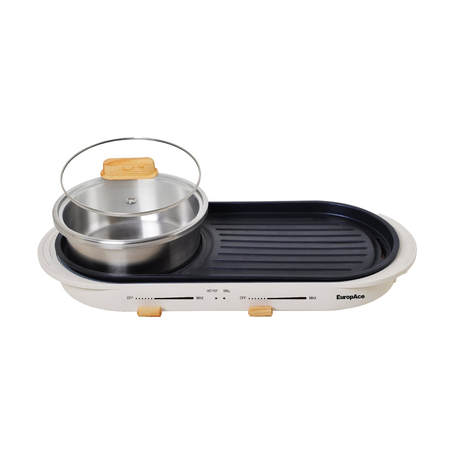 EUROPACE EMC7303D Hotpot with Non- Stick Grill 3L