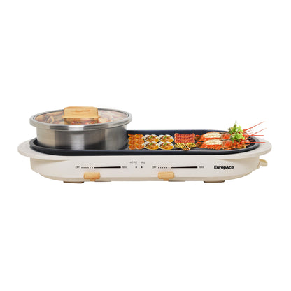 EUROPACE EMC7303D Hotpot with Non- Stick Grill 3L