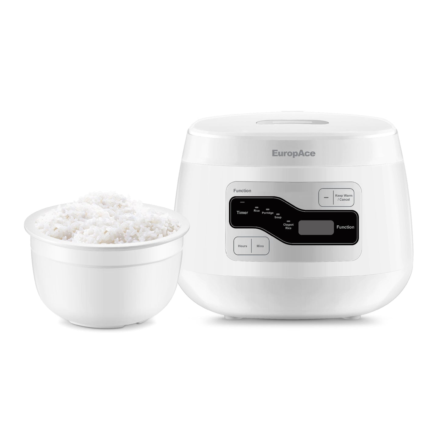EUROPACE ERJ5081DWH True Ceramic Pot Rice Cooker 0.8L