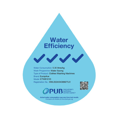 EUROPACE ETW8101DGM Top Load Washer 10kg