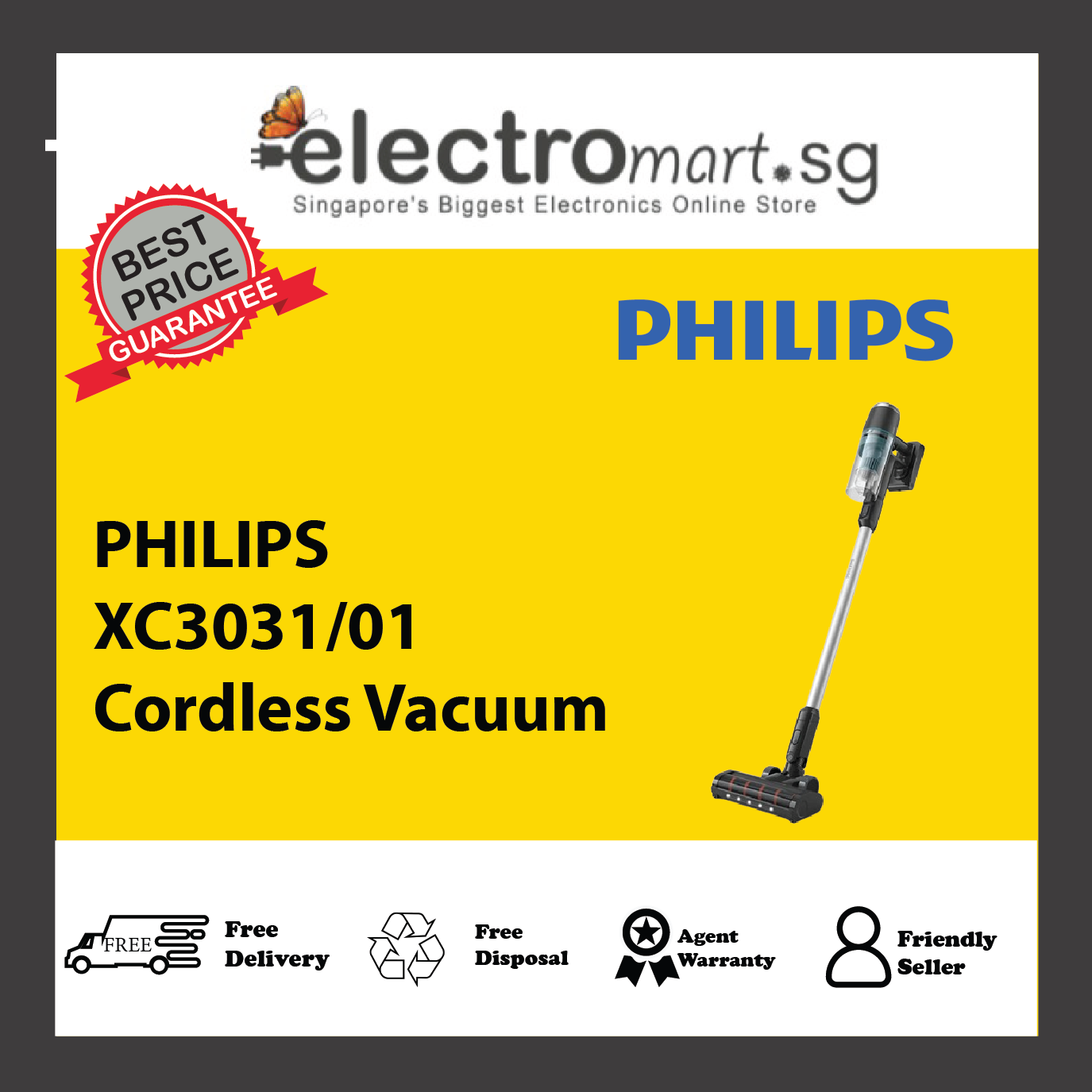 PHILIPS XC3031/01 Cordless Vacuum