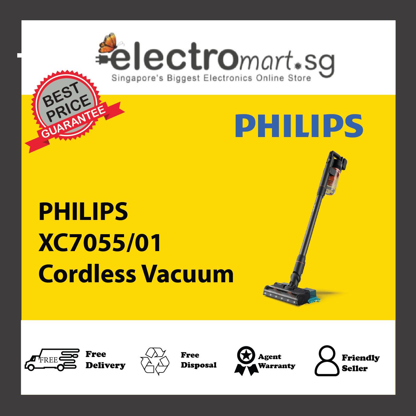 PHILIPS 7000 Series Cordless Vacuum Aqua XC7055/01
