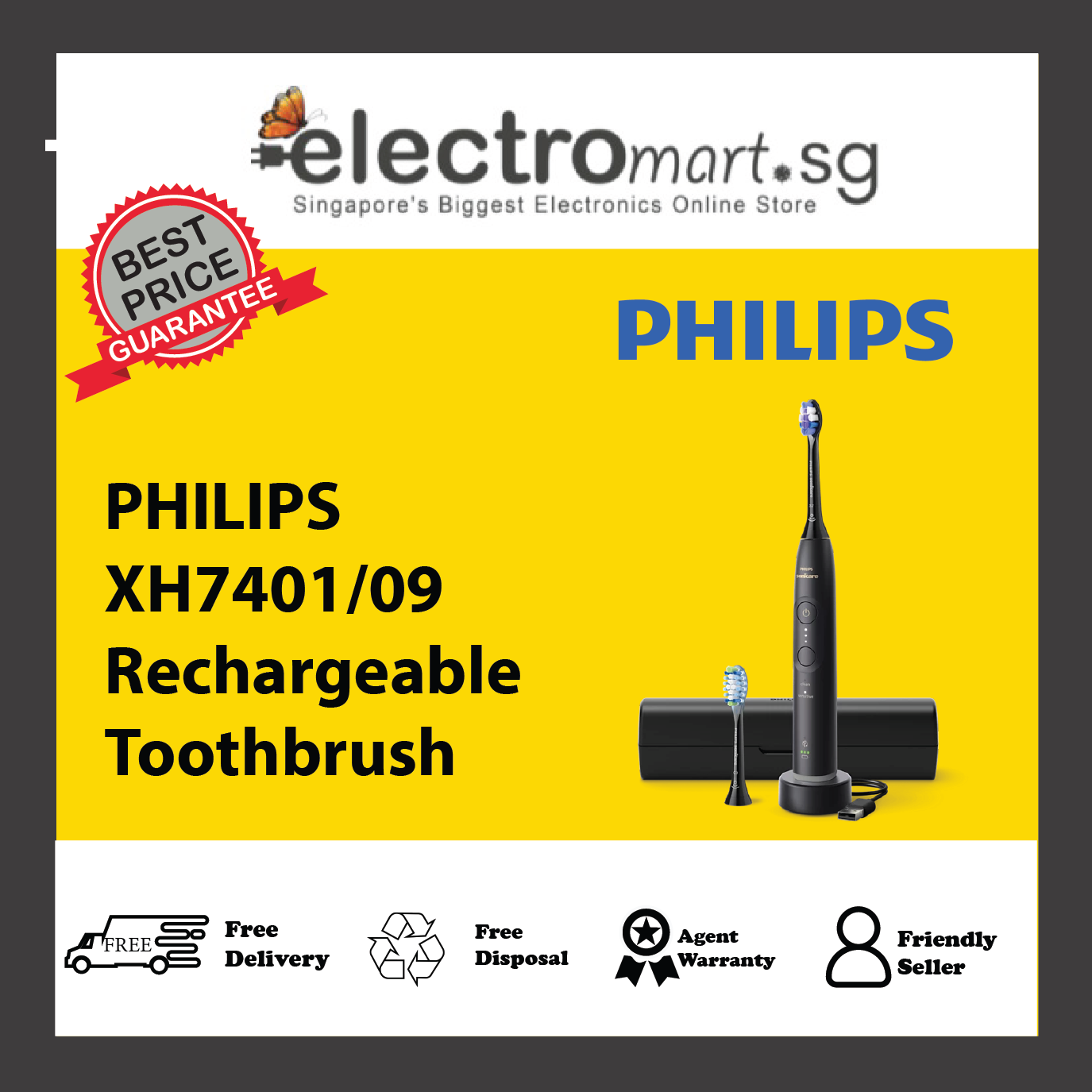 PHILIPS XH7401/09 Rechargeable Toothbrush