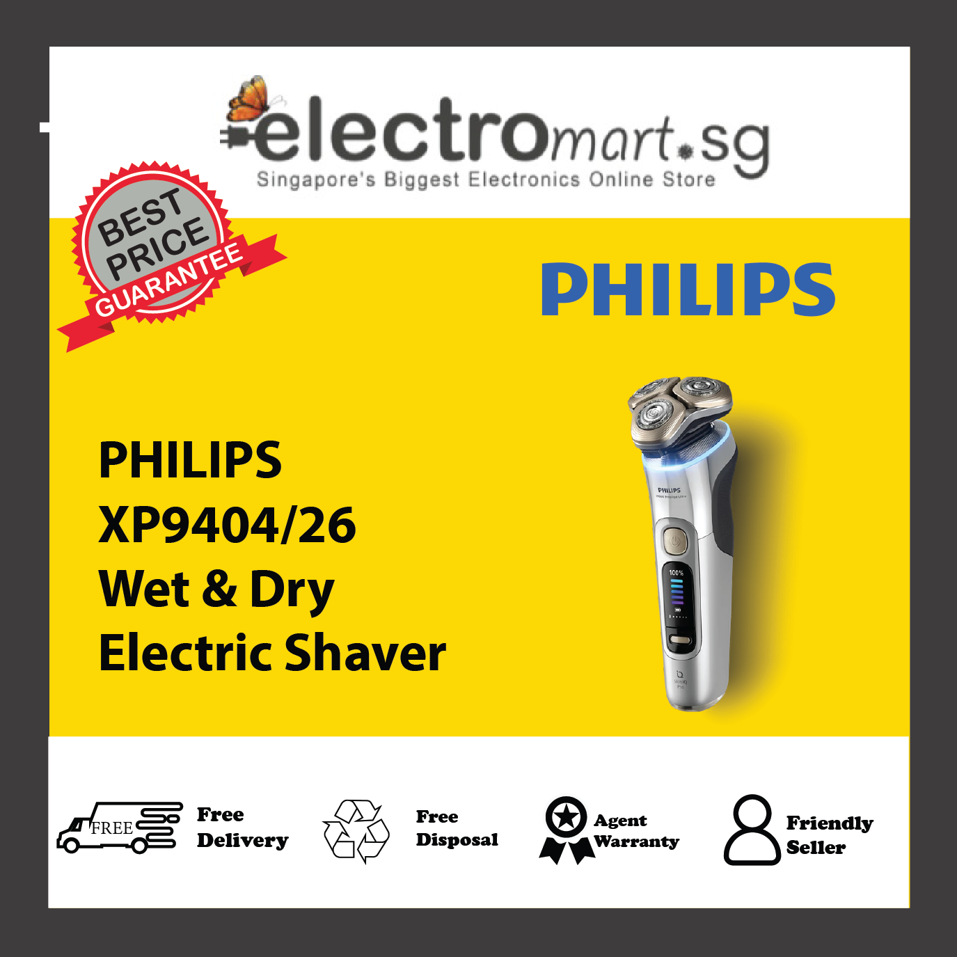 PHILIPS XP9404/26 Wet & Dry Electric Shaver