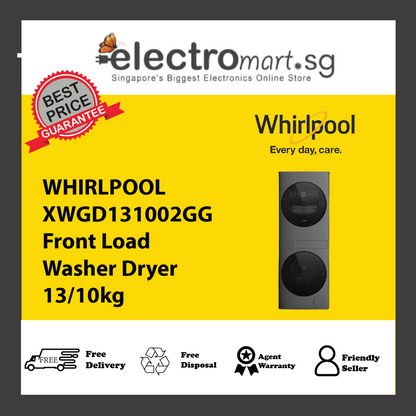 WHIRLPOOL XWGD131002GG Front Load Washer Dryer 13/10kg