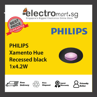 PHILIPS Xamento Hue Recessed black 1x4.2W