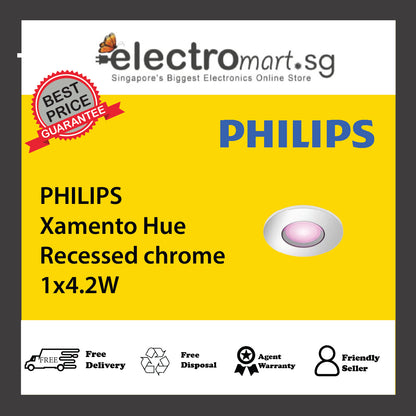 PHILIPS Xamento Hue Recessed chrome 1x4.2W
