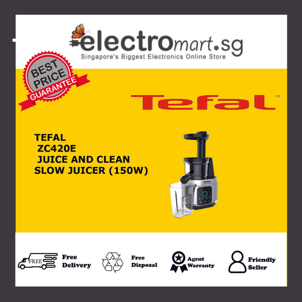 TEFAL ZC420E JUICE AND CLEAN SLOW JUICER (150W)