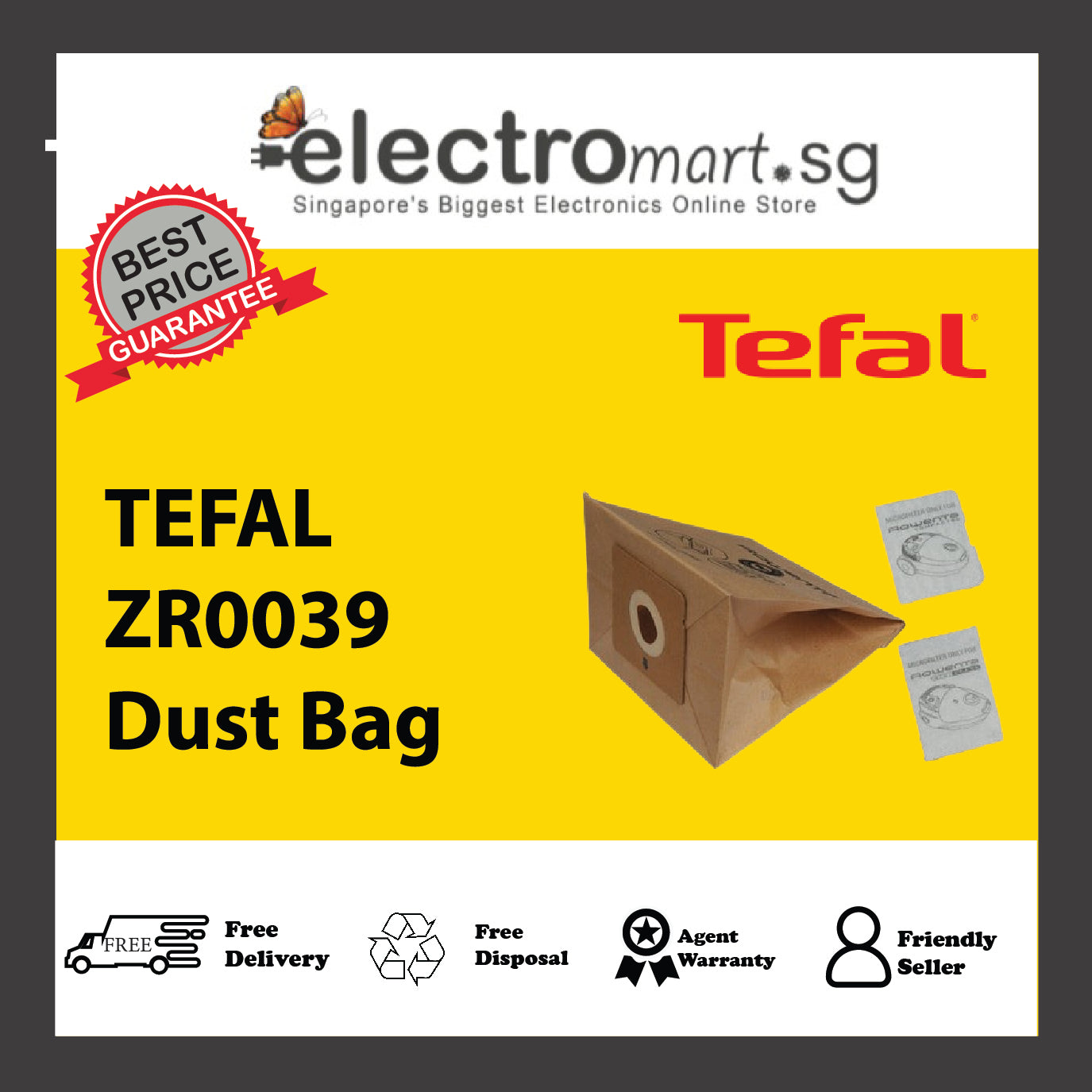 TEFAL ZR0039 Dust Bag