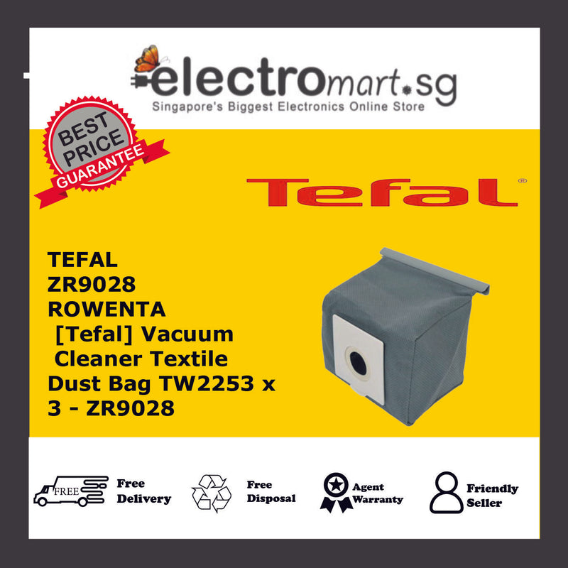 [Tefal] Vacuum Cleaner Textile Dust Bag TW2253 x 3 - ZR9028