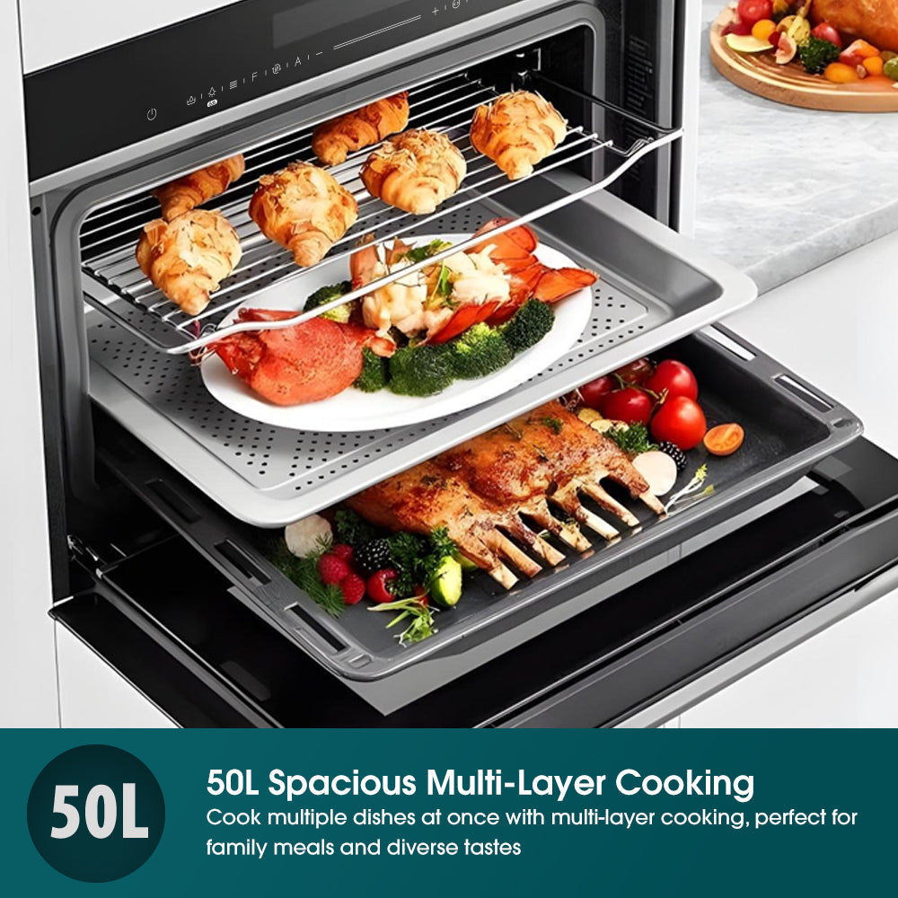 EUROPACE EMS8500E Micro Steam Pro 4-in-1 Microwave Steam Oven