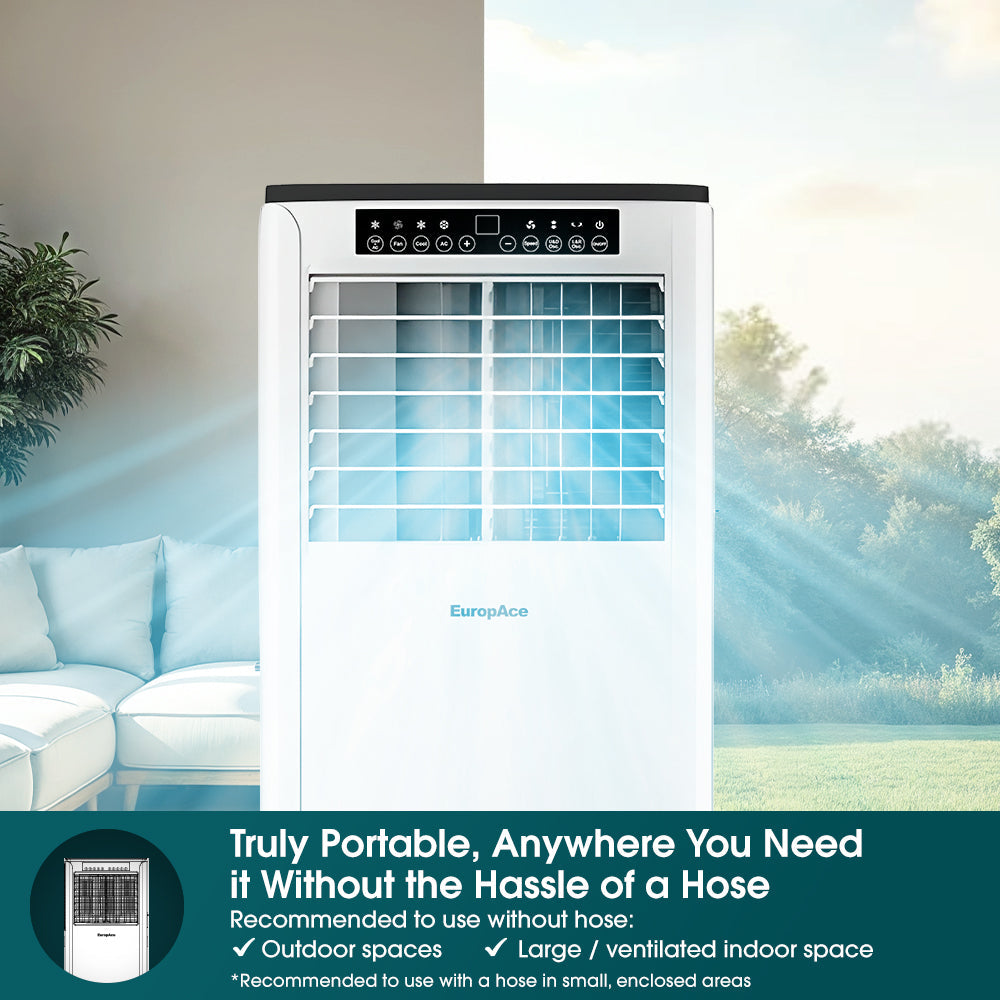 EUROPACE EHAC25DH3WH 4-IN-1 Hoseless Spot Cooler with Air Con Compressor