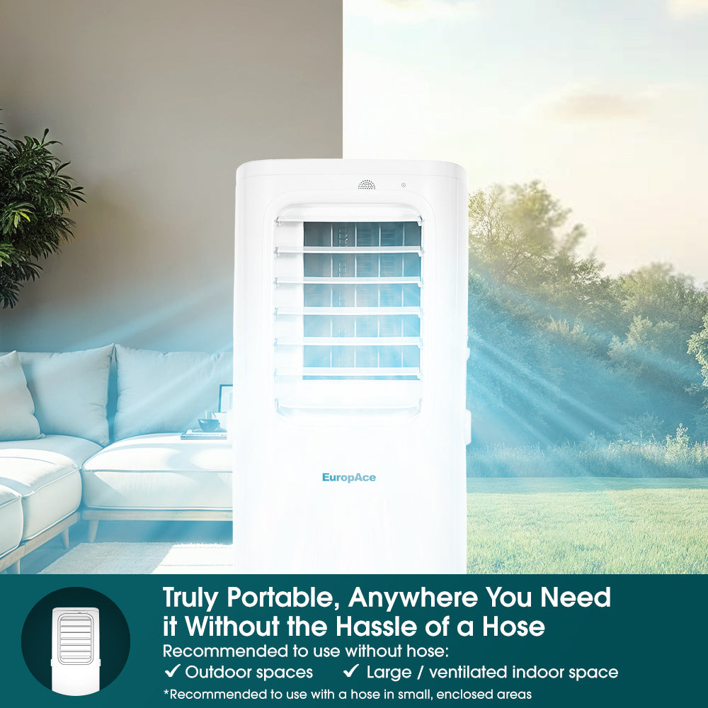 EUROPACE EHAC13DH1WH 4-IN-1 Hoseless Spot Cooler with Air Con Compressor